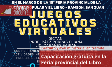 Capacitación gratuita en la Feria provincial del Libro