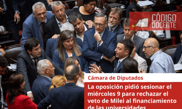 La oposición pidió sesionar el miércoles 9 para rechazar el veto de Milei al financiamiento de las universidades