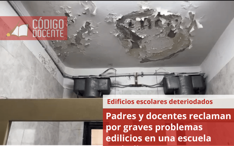 Padres y docentes reclaman por graves problemas edilicios en una escuela capitalina