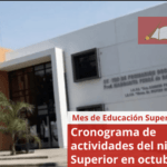 Cronograma de actividades del nivel Superior en octubre