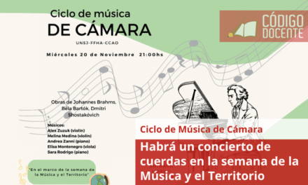 Habrá un concierto de cuerdas en la semana de la Música y el Territorio