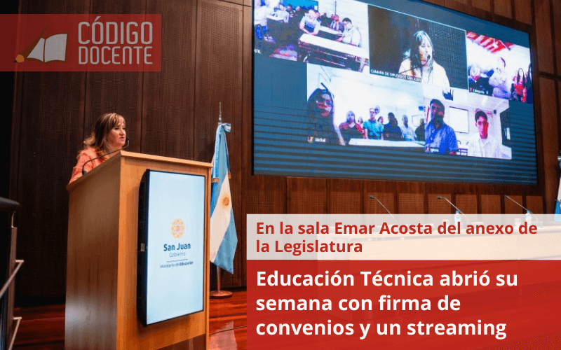 Educación Técnica abrió su semana con firma de convenios y un streaming