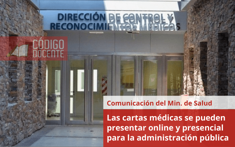 Las cartas médicas se pueden presentar online y presencial para la administración pública