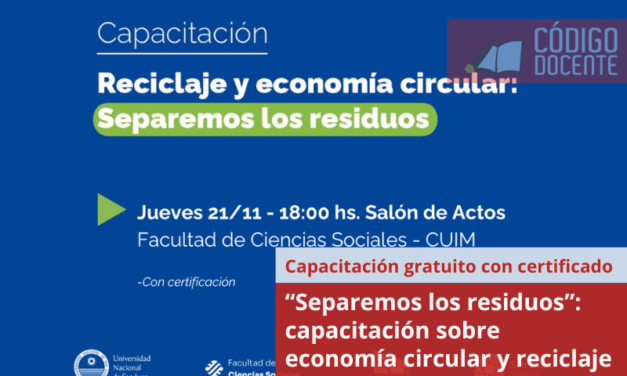 “Separemos los residuos”: capacitación sobre economía circular y reciclaje