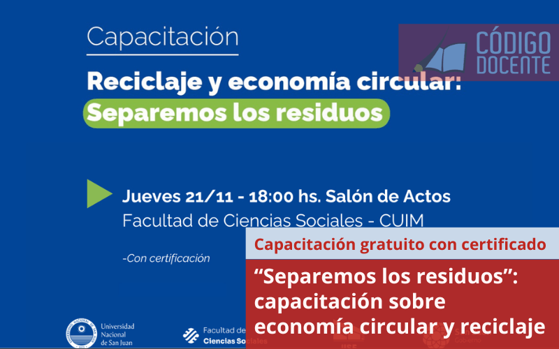 “Separemos los residuos”: capacitación sobre economía circular y reciclaje