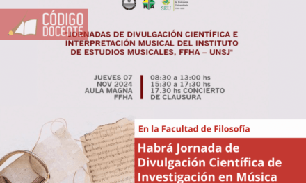 Habrá Jornada de Divulgación Científica de Investigación en Música