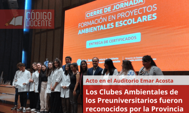 Los Clubes Ambientales de los Preuniversitarios fueron reconocidos por la Provincia