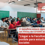 “Llegar a la Facultad” será posible para estudiantes de Sociales