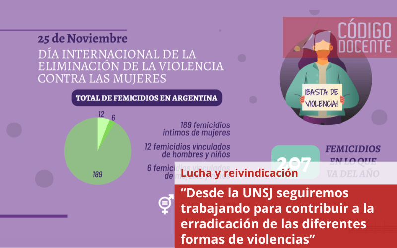 “Desde la UNSJ seguiremos trabajando para contribuir a la erradicación de las diferentes formas de violencias”