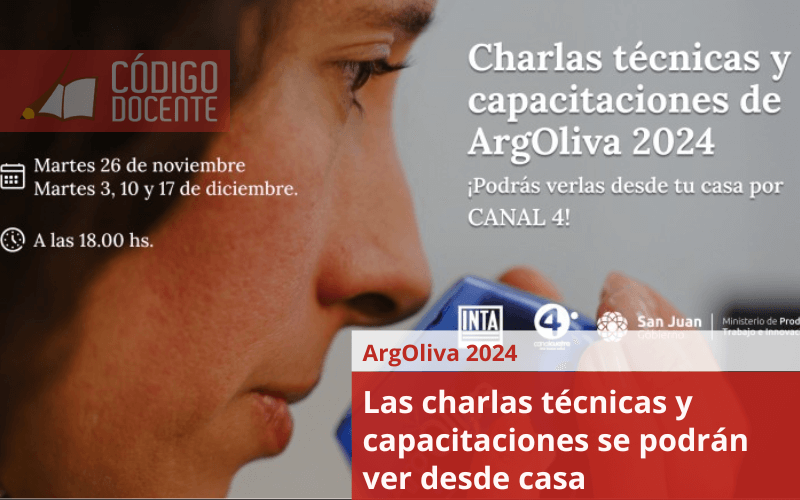 Las charlas técnicas y capacitaciones del ArgOliva 2024 se podrán ver desde casa