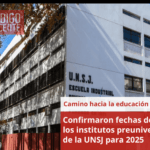 Confirmaron fechas de ingreso a los institutos preuniversitarios de la UNSJ para 2025