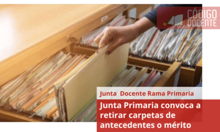 Junta Primaria convoca a retirar carpetas de antecedentes o mérito