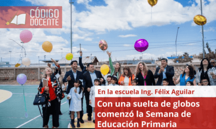 Con una suelta de globos comenzó la Semana de Educación Primaria