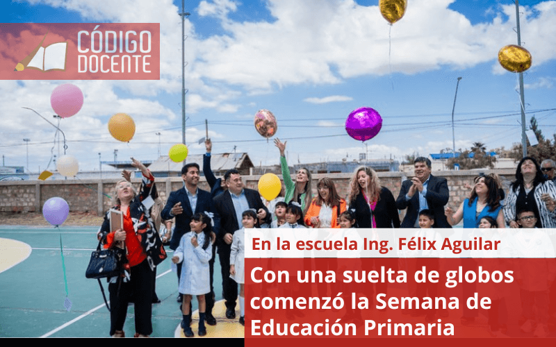 Con una suelta de globos comenzó la Semana de Educación Primaria