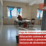 Educación convoca al personal contratado a presentar la factura de diciembre