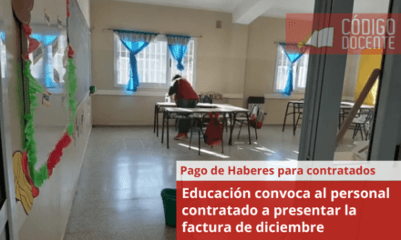 Educación convoca al personal contratado a presentar la factura de diciembre