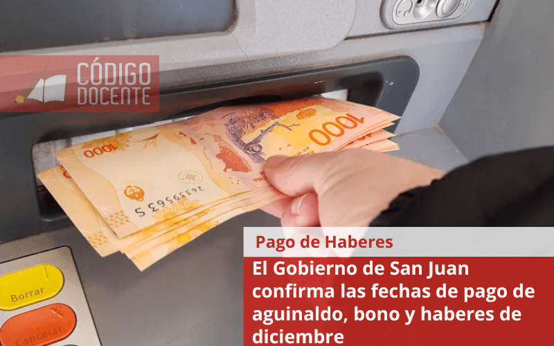 El Gobierno de San Juan confirma las fechas de pago de aguinaldo, bono y haberes de diciembre