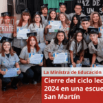 Cierre del ciclo lectivo 2024 en una escuela de San Martín