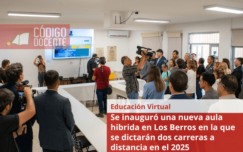 Se inauguró una nueva aula híbrida en Los Berros en la que se dictarán dos carreras a distancia en el 2025