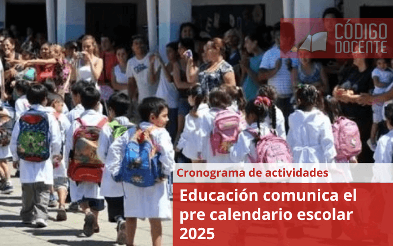 Educación comunica el pre calendario escolar 2025