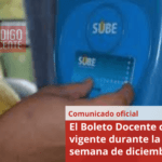 El Boleto Docente continua vigente durante la última semana de diciembre