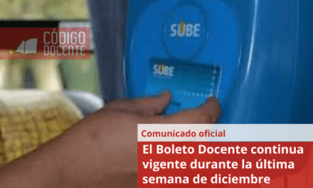 El Boleto Docente continua vigente durante la última semana de diciembre