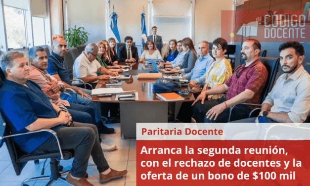 Paritaria: arranca la segunda reunión, con el rechazo de docentes y la oferta de un bono de $100 mil