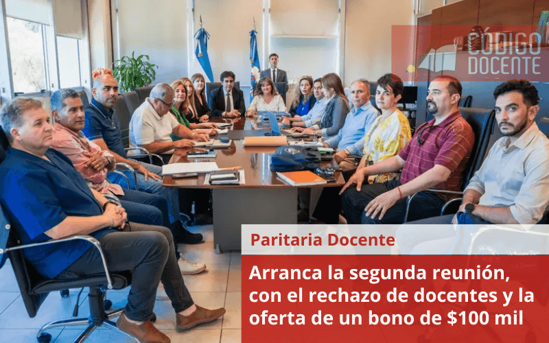 Paritaria: arranca la segunda reunión, con el rechazo de docentes y la oferta de un bono de $100 mil