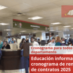 Educación informa el cronograma de renovación de contratos 2025