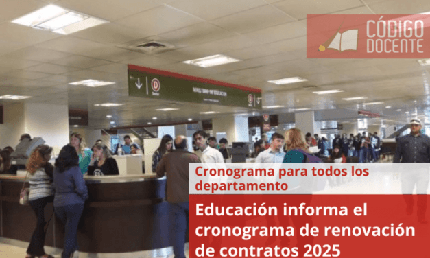 Educación informa el cronograma de renovación de contratos 2025