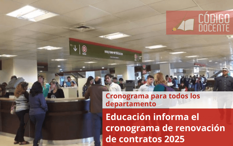 Educación informa el cronograma de renovación de contratos 2025