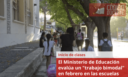 El Ministerio de Educación evalúa un «trabajo bimodal» en febrero en las escuelas