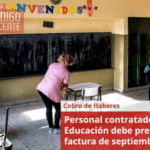 Personal contratado de Educación debe presentar factura de septiembre