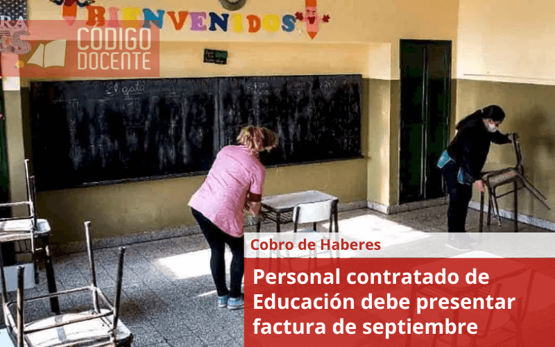 Personal contratado de Educación debe presentar factura de septiembre