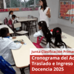 Cronograma del Acto de Traslado e Ingreso a la Docencia 2025