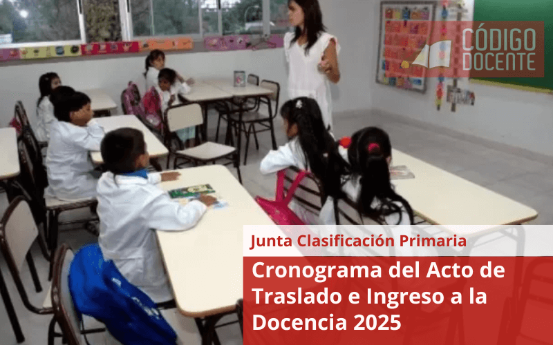 Cronograma del Acto de Traslado e Ingreso a la Docencia 2025