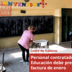 Personal contratado de Educación debe presentar factura de enero