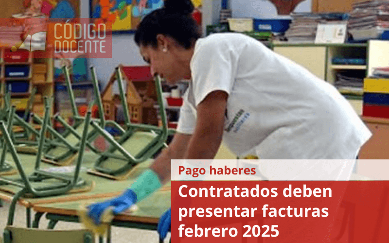 Contratados deben presentar facturas febrero 2025