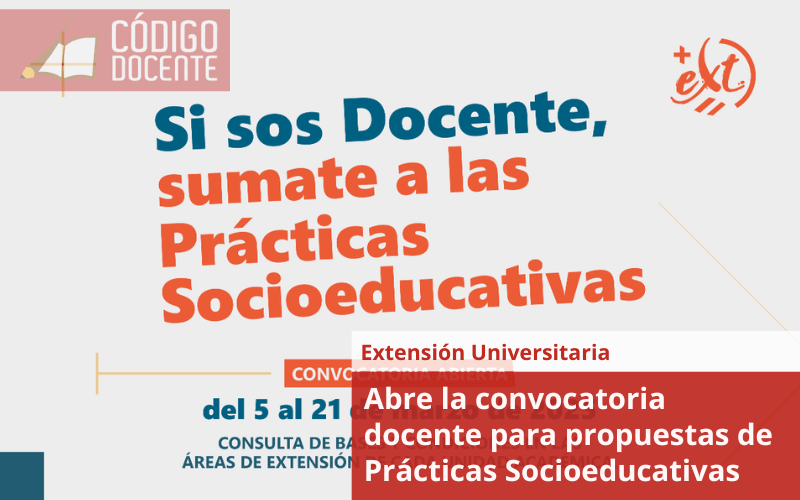 Abre la convocatoria docente para propuestas de Prácticas Socioeducativas