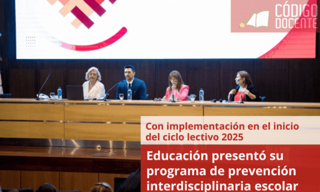 Educación presentó su programa de prevención interdisciplinaria escolar