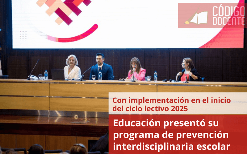 Educación presentó su programa de prevención interdisciplinaria escolar