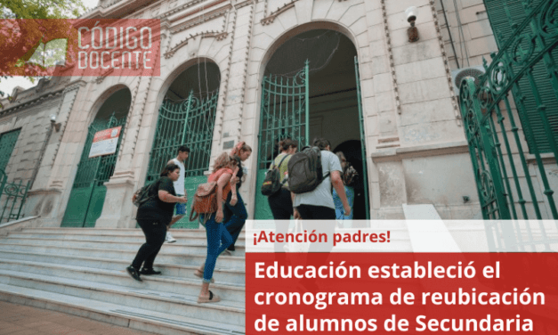 Educación estableció el cronograma de reubicación de alumnos de Secundaria