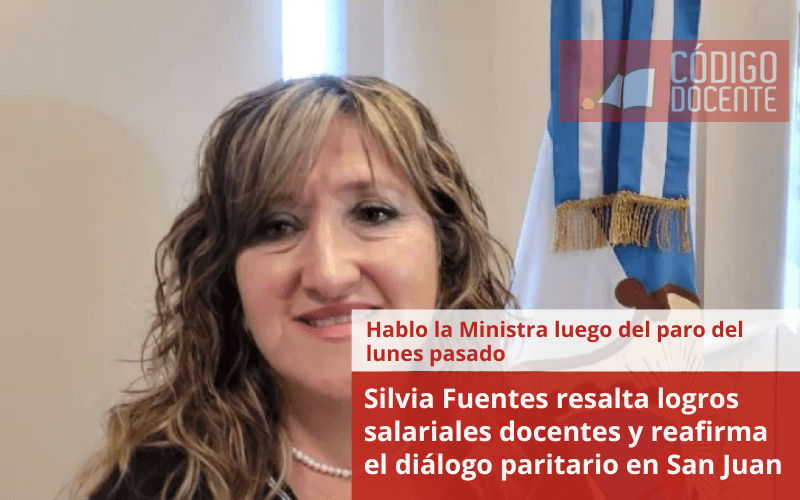 Silvia Fuentes resalta logros salariales docentes y reafirma el diálogo paritario en San Juan