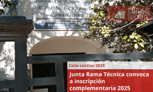 Junta Rama Técnica convoca a inscripción complementaria 2025