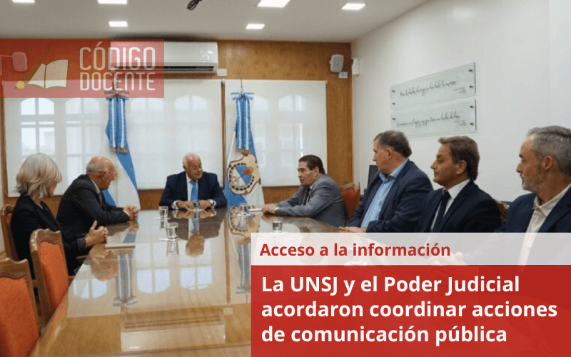 La UNSJ y el Poder Judicial acordaron coordinar acciones de comunicación pública