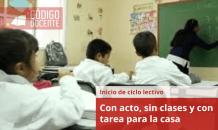 Inicio de ciclo lectivo: Con acto, sin clases y con tarea para la casa