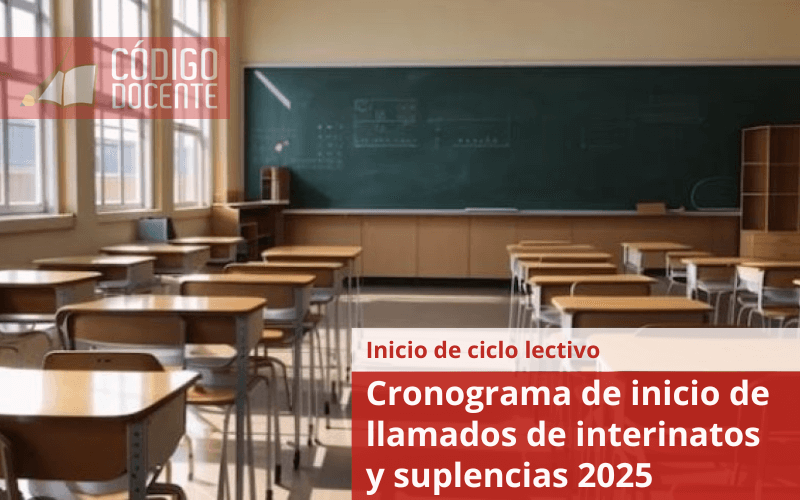 Cronograma de inicio de llamados de interinatos y suplencias 2025