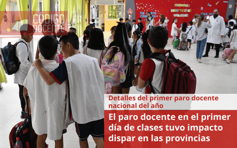 El paro docente en el primer día de clases tuvo impacto dispar en las provincias