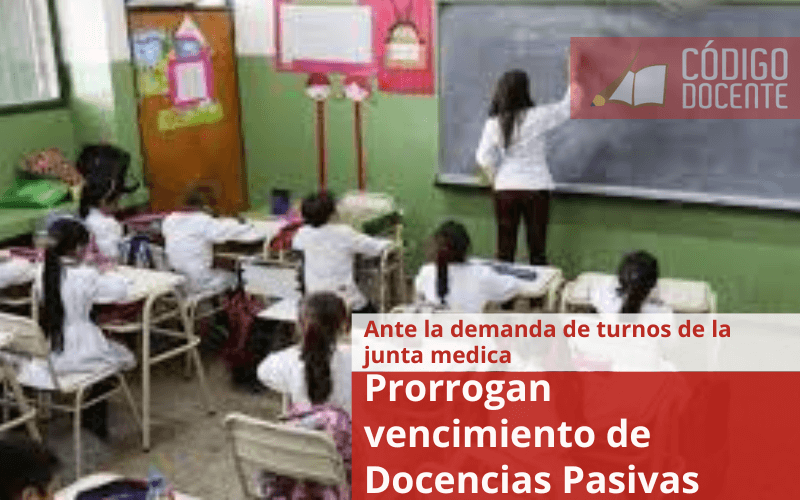 Prorrogan vencimiento de Docencias Pasivas