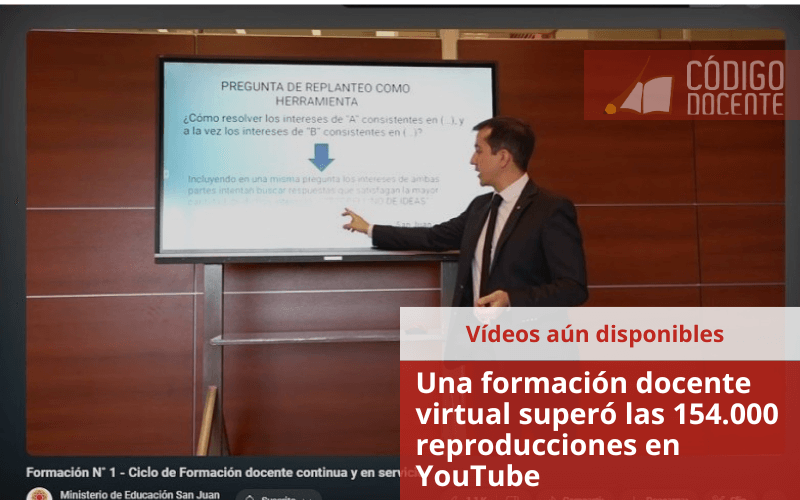 Una formación docente virtual superó las 154.000 reproducciones en YouTube